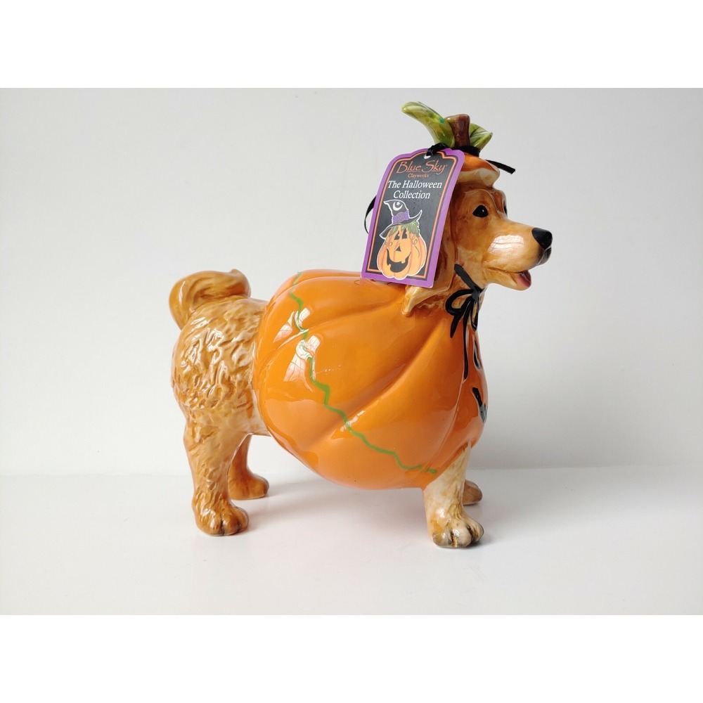 Heather Goldminc‎ Blue Sky dog figurine Halloween Dachshund w/ tag